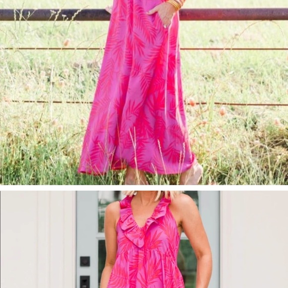 Brand new Gibson Cassie Sugarplum Summer Nights ruffle maxi - Picture 3 of 6